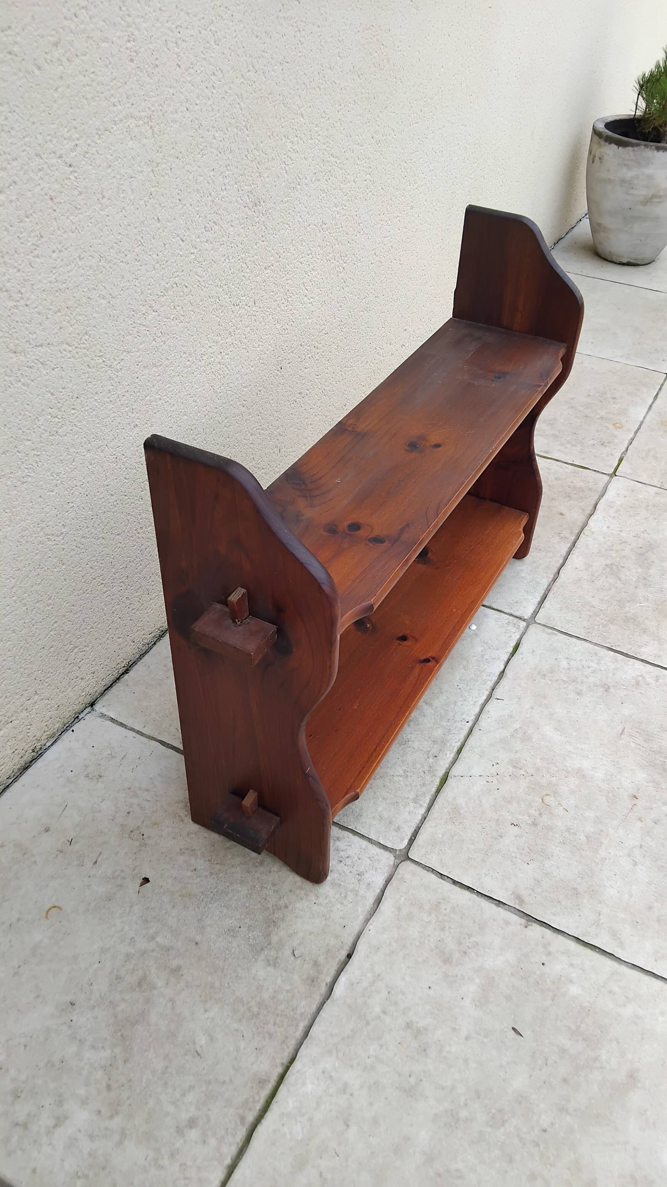 Antique wooden wall shelf