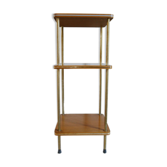 Vintage side table in brown formica