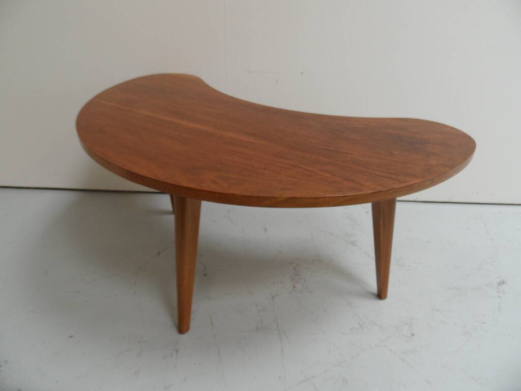 Mid Century moon-shaped coffee table