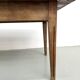 Solid pine farmhouse table, two drawers, fluted legs, France.