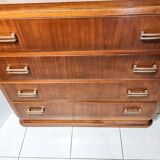 Commode de banquier d'époque art déco circa 1920 en acajou et placage d'acajou