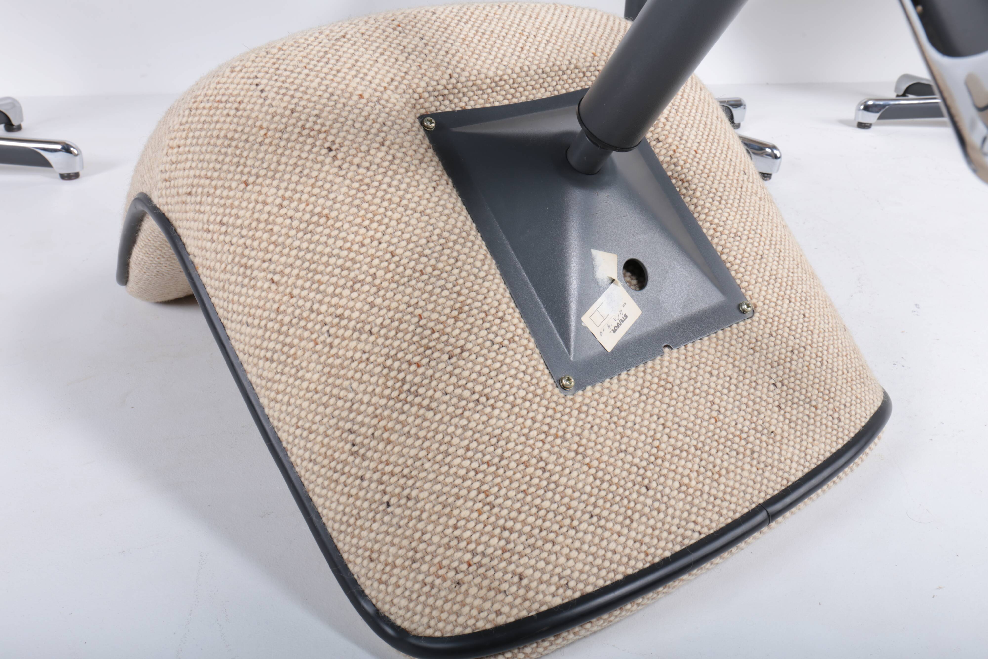 Set of 4 Strafor 451 armchairs by Randall Buck, 1970s