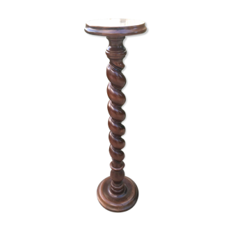 Turned walnut column harness