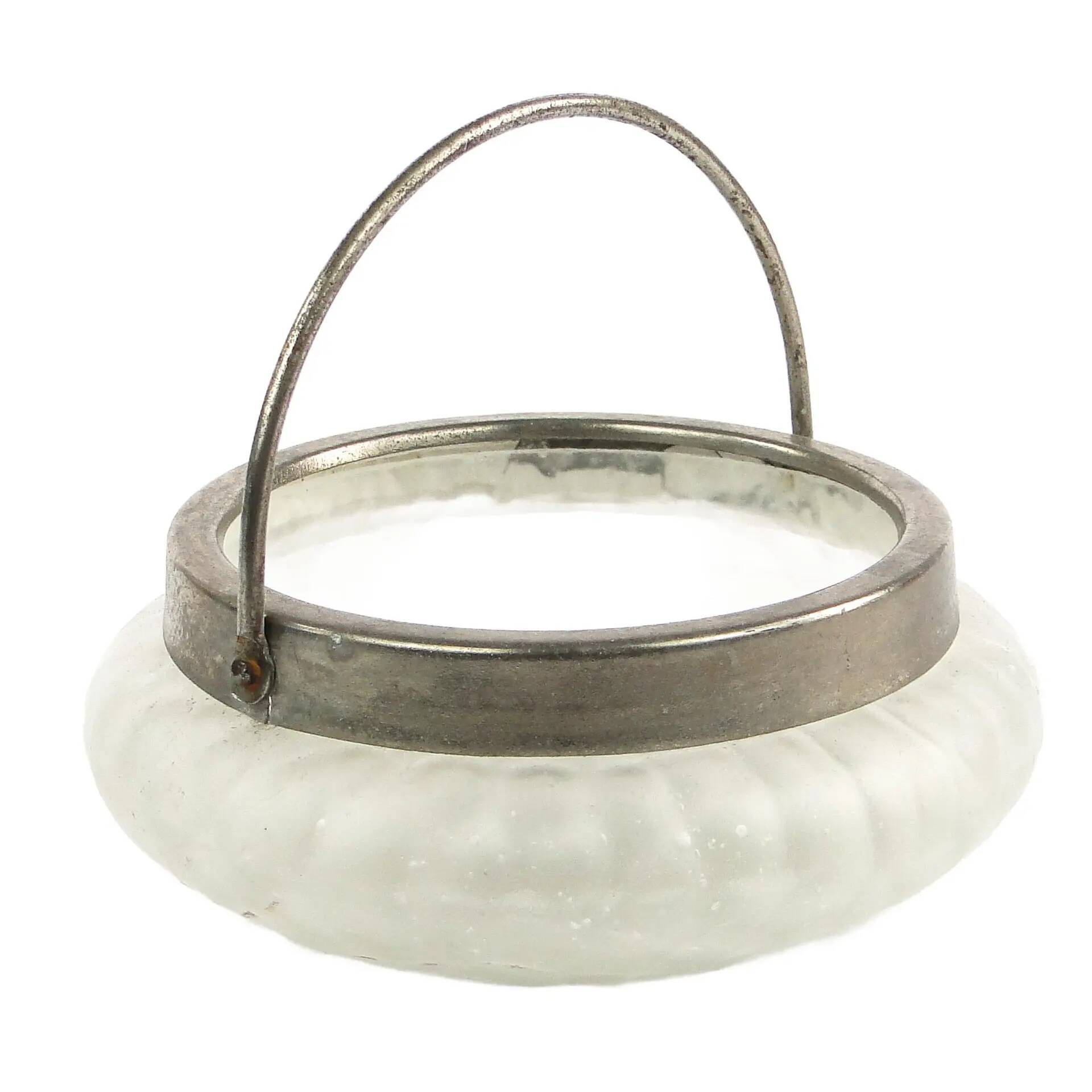 Basket sugar bowl Art Nouveau, glass, Germany, early 20th century
