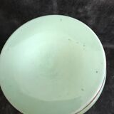 Vase Napoleon lll green opaline enamelled and gilded with fine gold