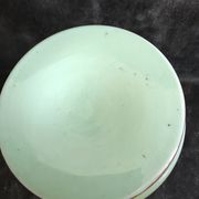 Vase Napoleon lll green opaline enamelled and gilded with fine gold