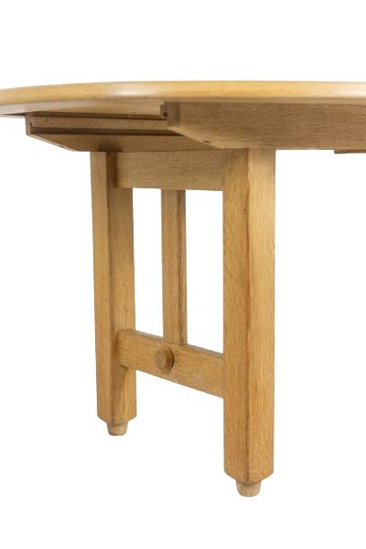 Guillerme et Chambron. Natural oak table. 1970s.