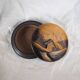 Large blackened wooden box mountain landscape folk art early / mid twentieth