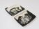 Two large abstract stoneware bowls/plates by Jeppe Hagedorn-Olsen, Denmark, 1970s.