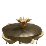 Blue stone dining table