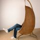 Danish armchair in woven rattan, with its metal stand, Nana Ditzel.