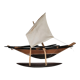 Pirogue à balancier en bois années 90
