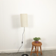 Vintage Floor Lamp in Checkered Milk Glass