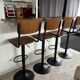Lot de 2 chaises de bar réglables 60/80 cm en bois