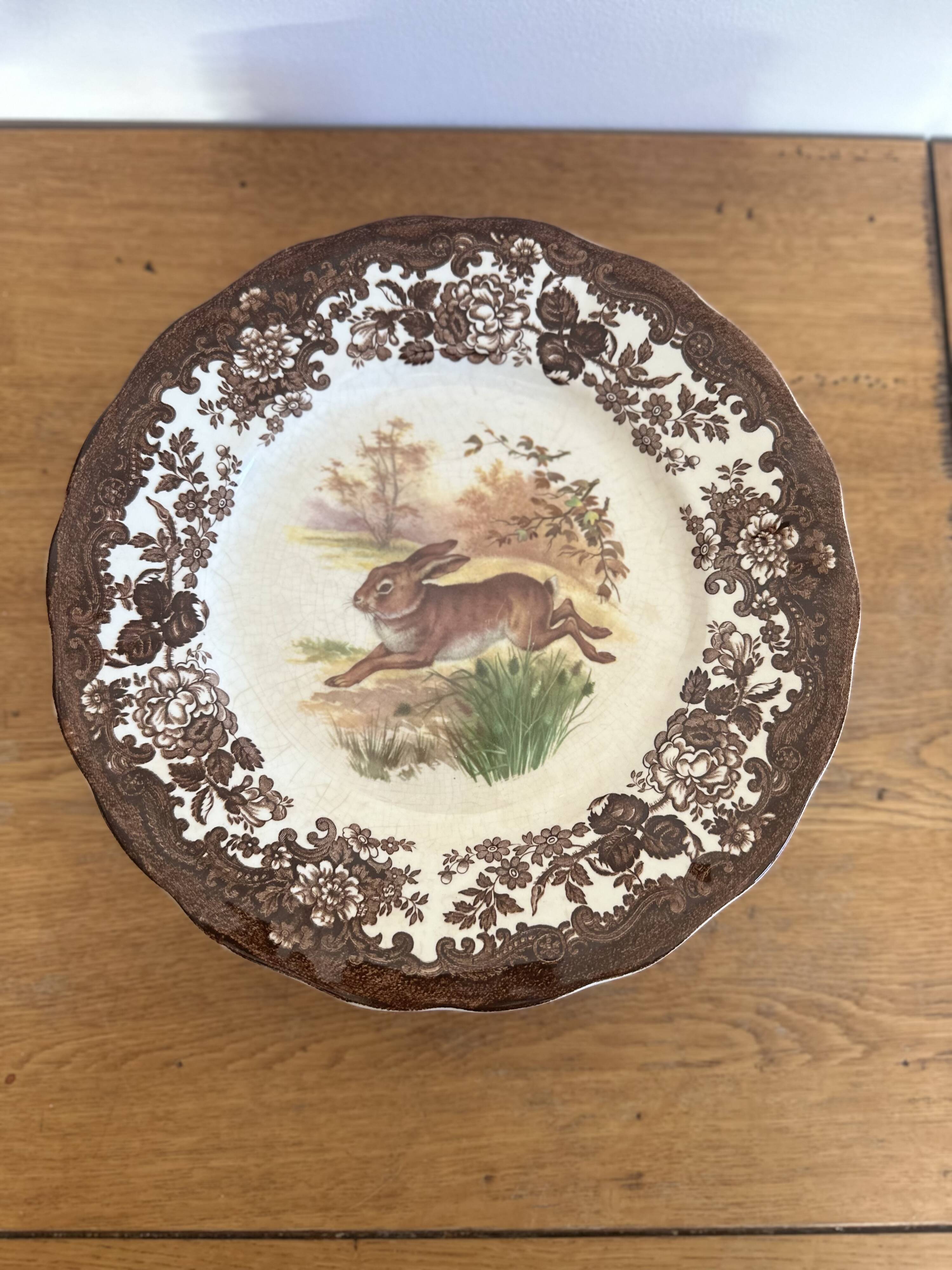 Set of 6 Palissy plates - Game Series - Royal Worcester - England