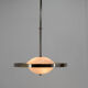 Lustre Bauhaus nickelé, Tchécoslovaquie, années 1930
