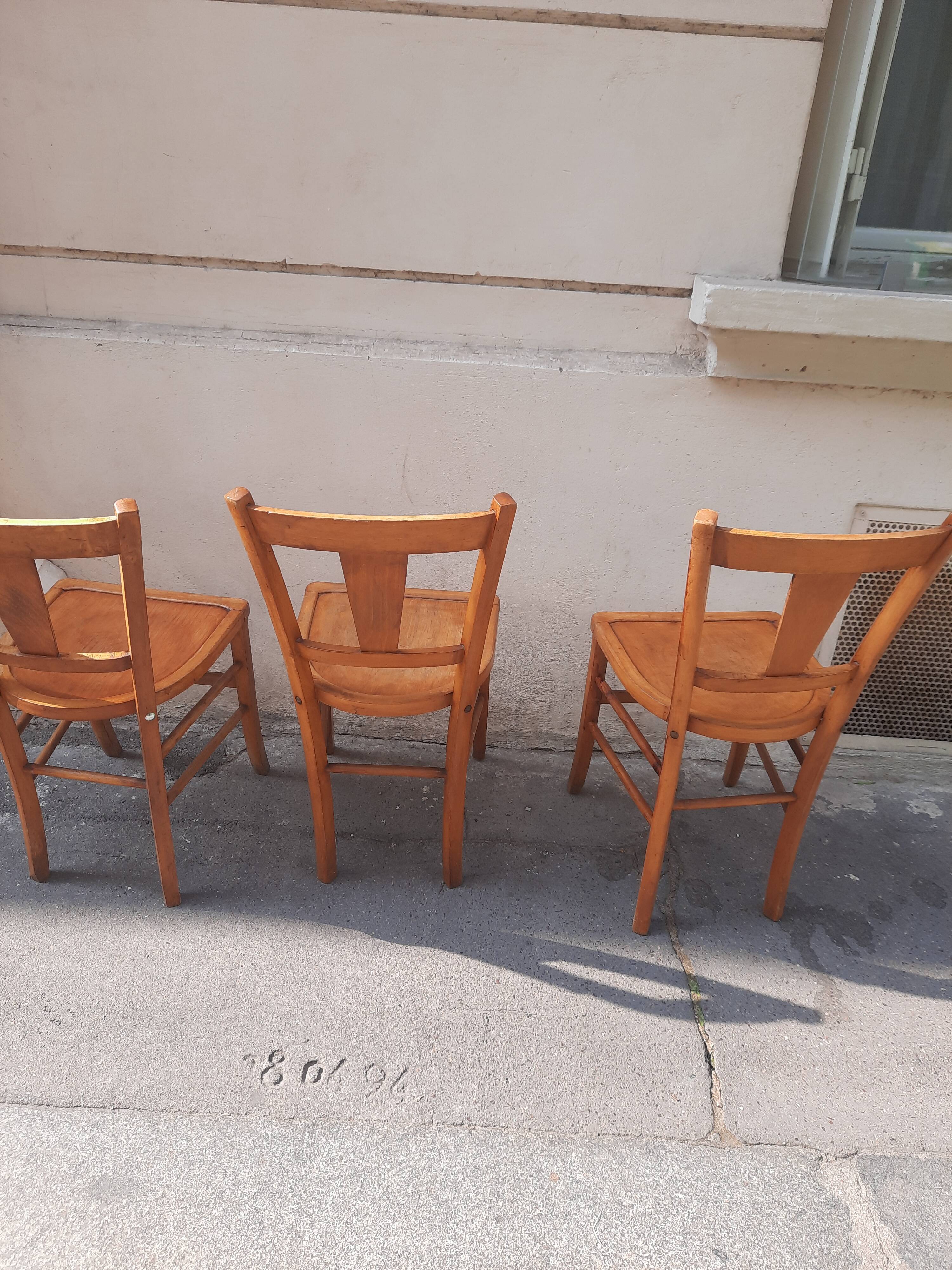 Lot de 3 chaises bistrot