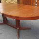 Baumann vintage Scandinavian style oval table with extension