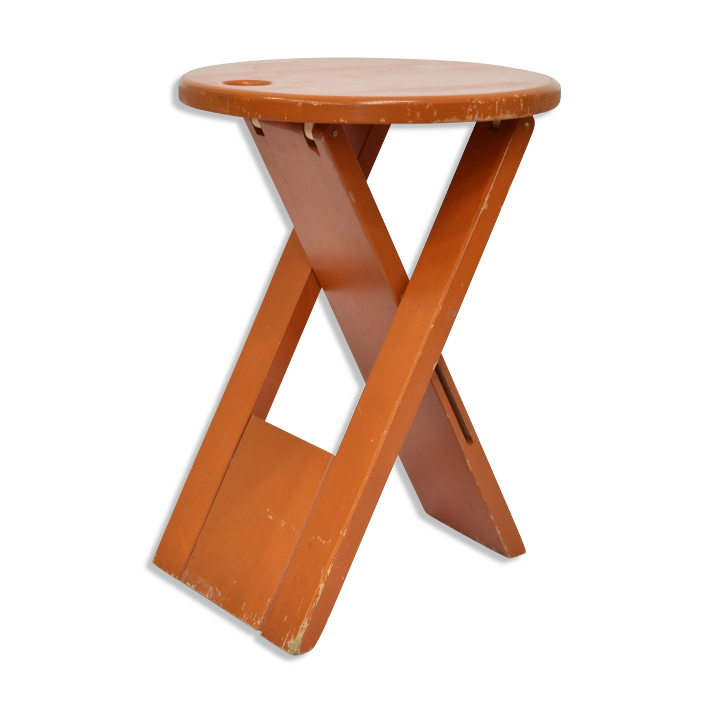 Vintage wooden folding stool
