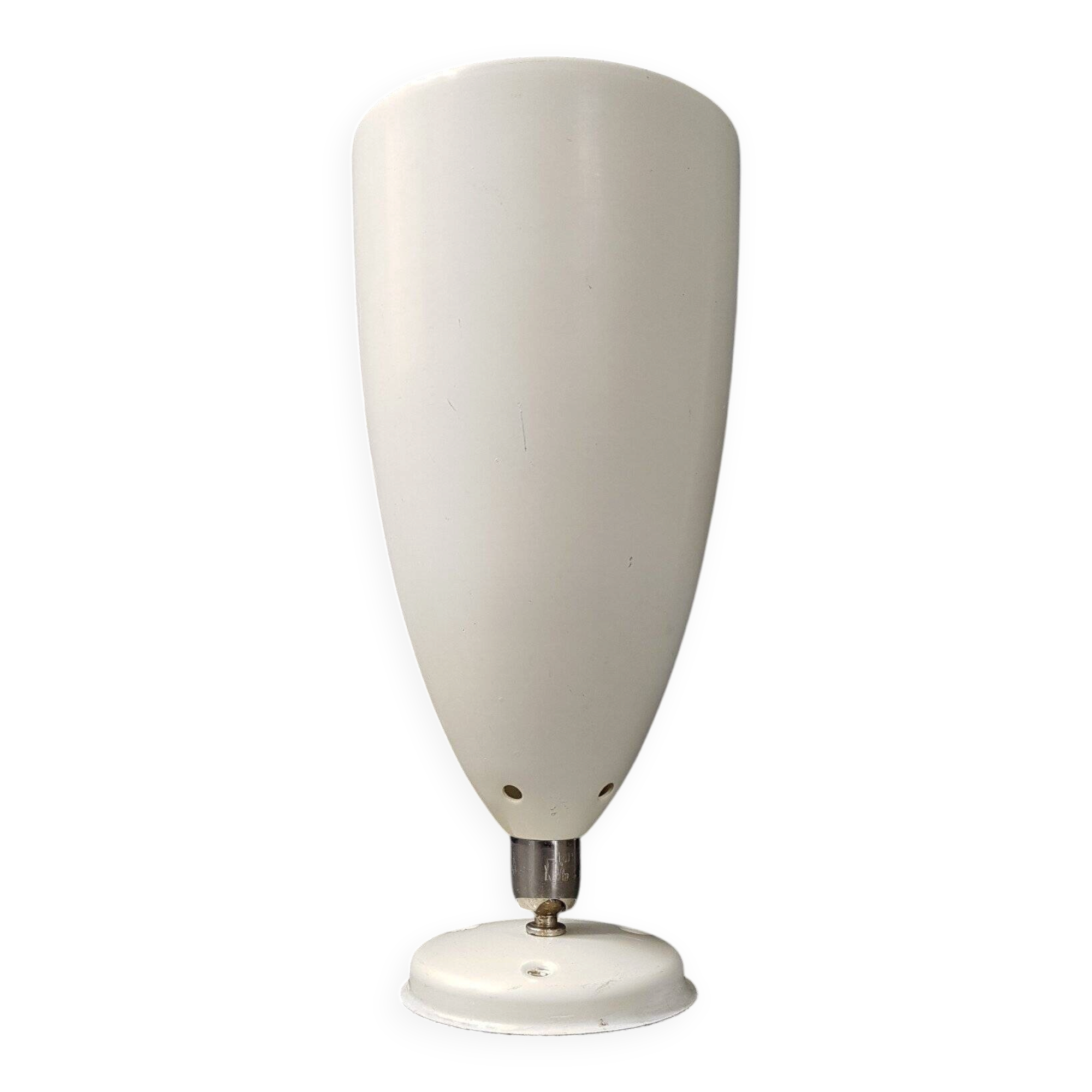 50s beige metal spot lamp on vintage rockabilly swivel.