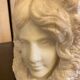 Sculpture visage de femme dans bloc en marbre 1900