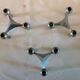 3 old Nagel design candlesticks from the 1960s