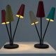 Set of two colorful table lamps
