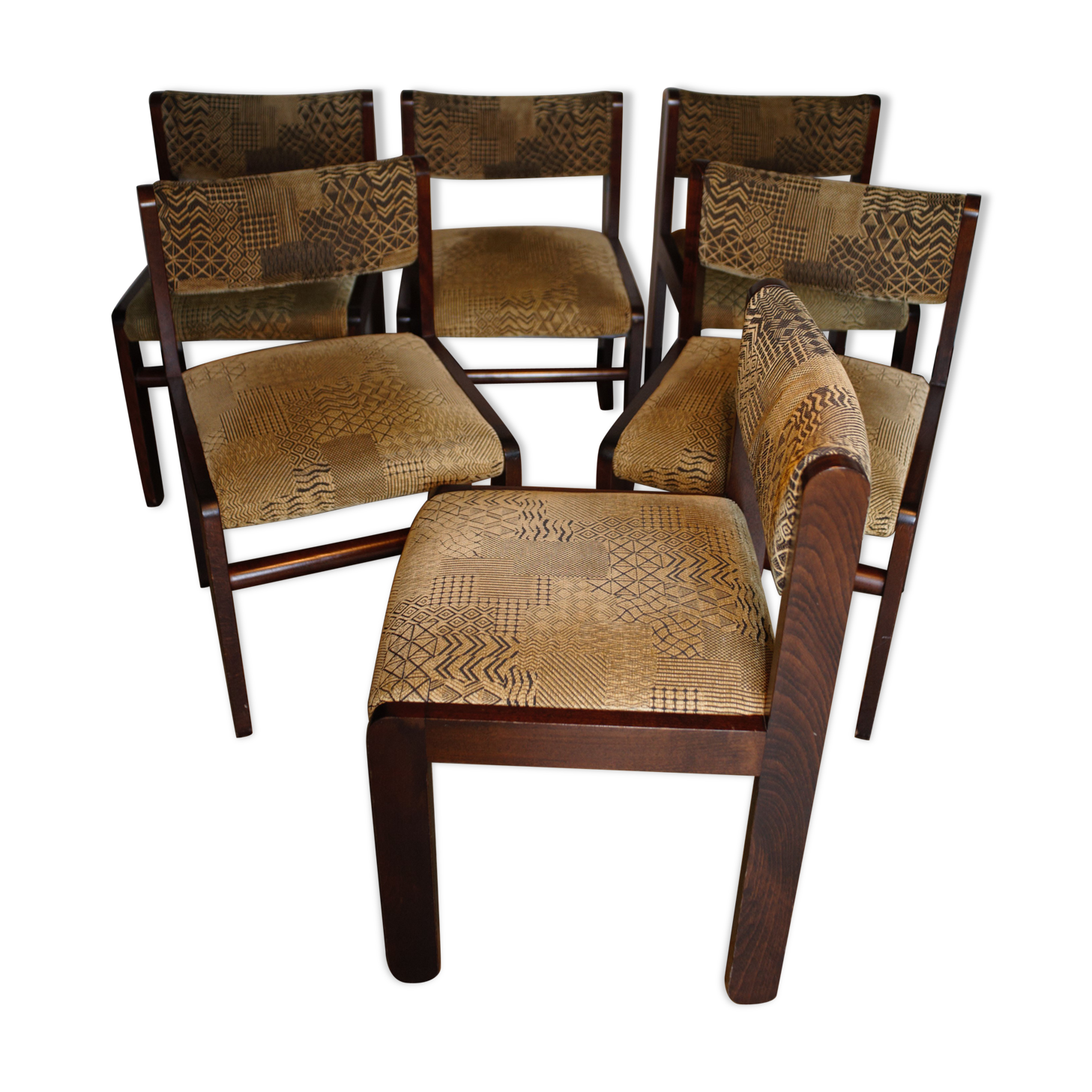 Set de 6 chaises 1980 style scandinave