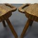 Pair of rustic stools in brutalist style