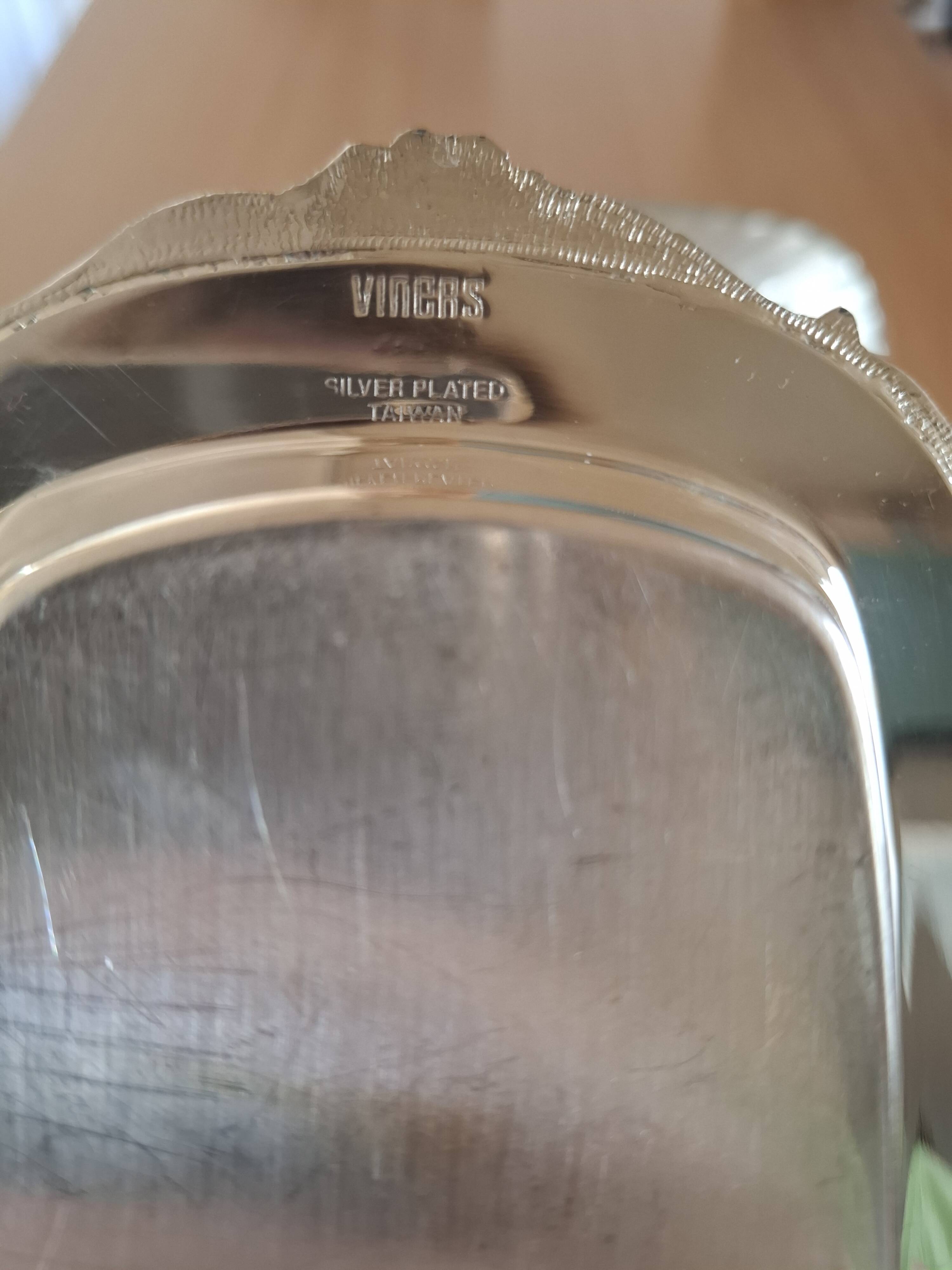 Silver metal butter dish