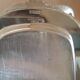 Silver metal butter dish