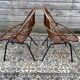 Pair of rattan armchairs, metal legs CIRCA 1950