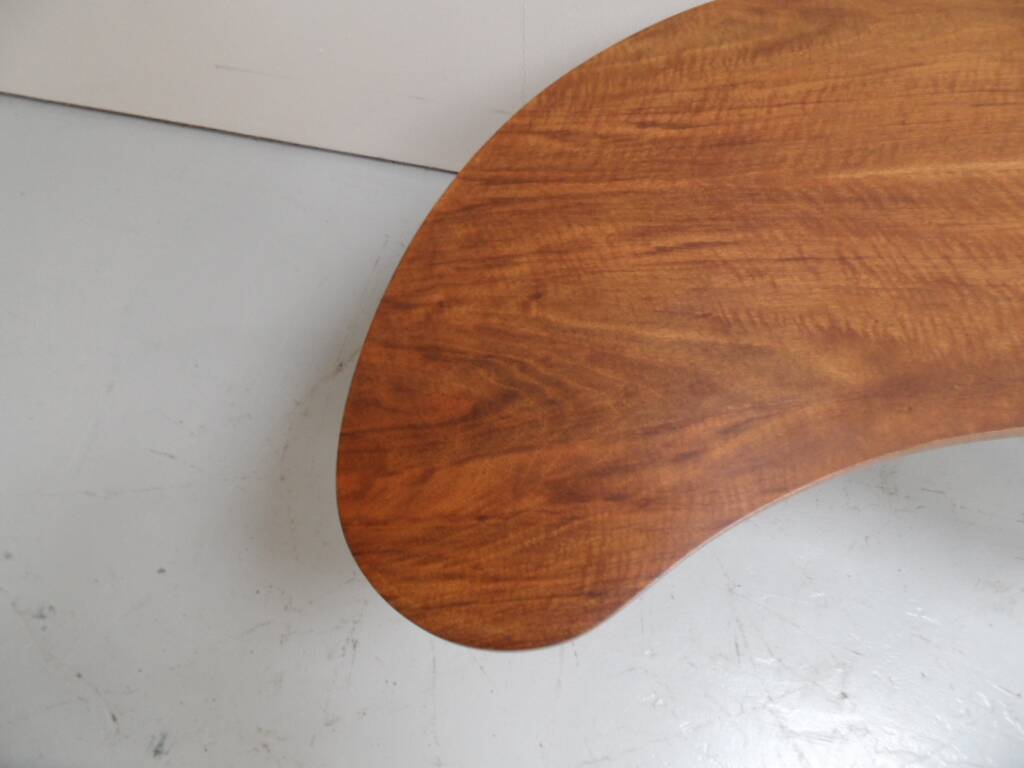 Mid Century moon-shaped coffee table