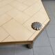 Important vintage italian coffee table 1960 in formica, brass & gold steel