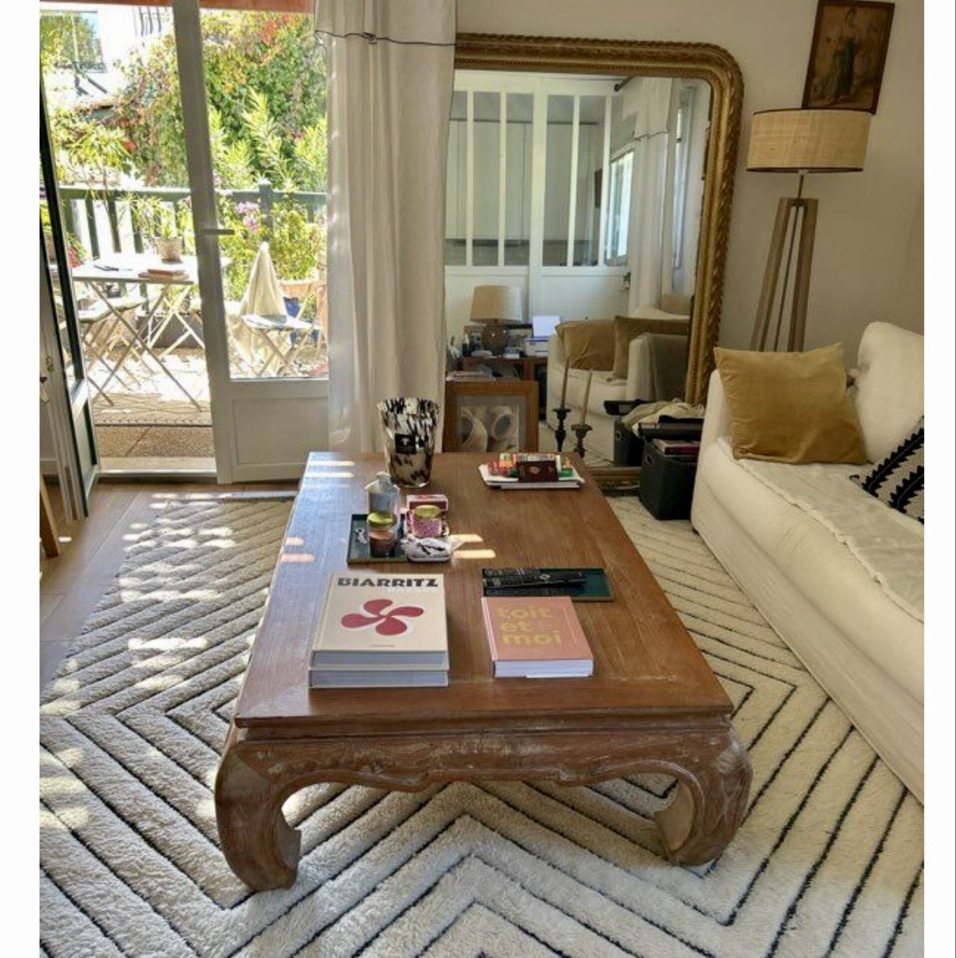 Solid wood coffee table