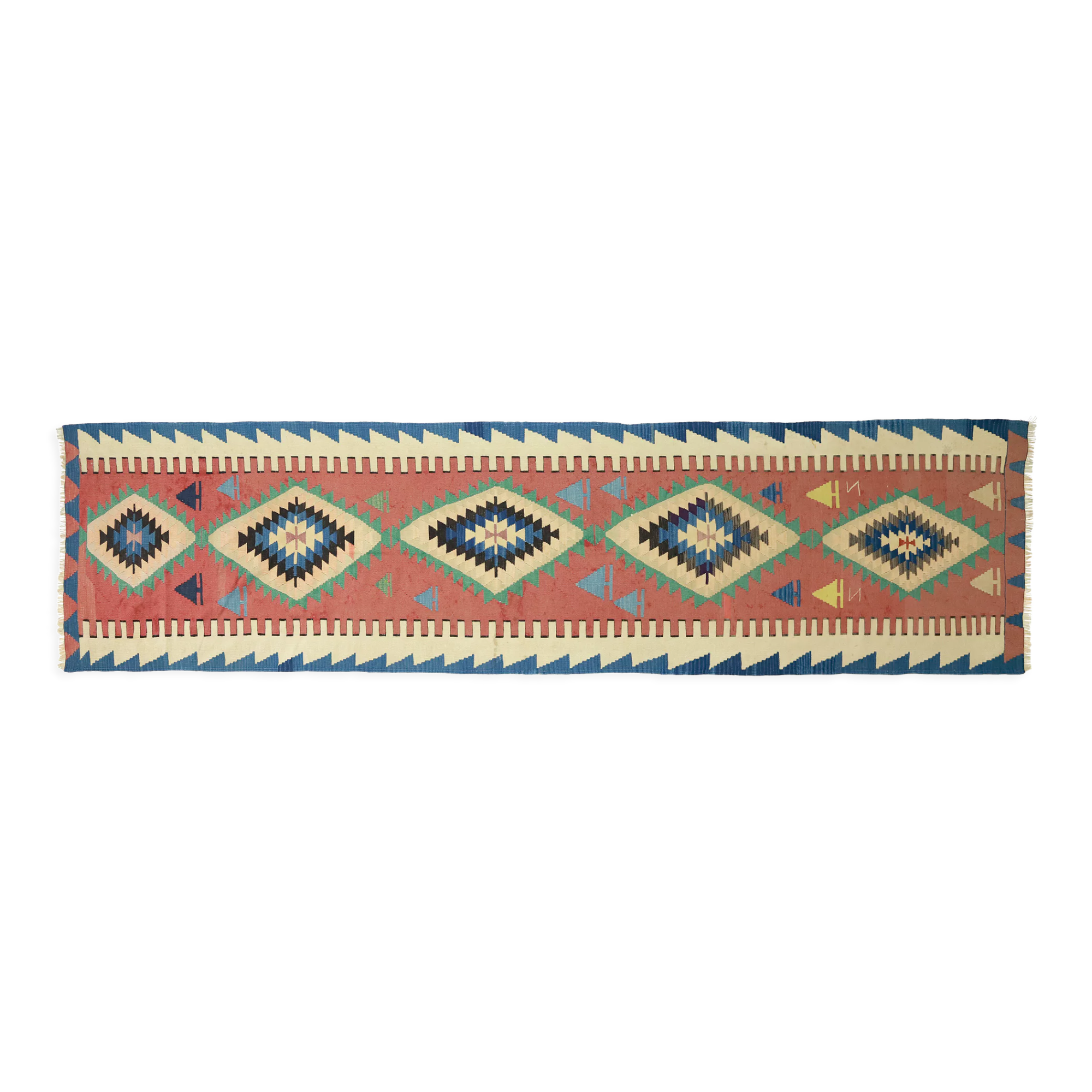 Anatolian handmade kilim rug 380 cm x 96 cm
