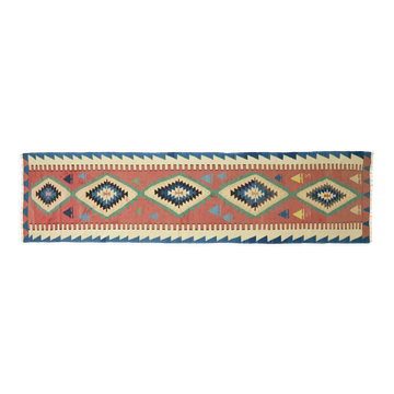 Anatolian handmade kilim rug 380 cm x 96 cm