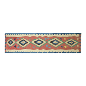 Anatolian handmade kilim rug 380 cm x 96 cm