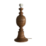 Large turned wooden lamp base