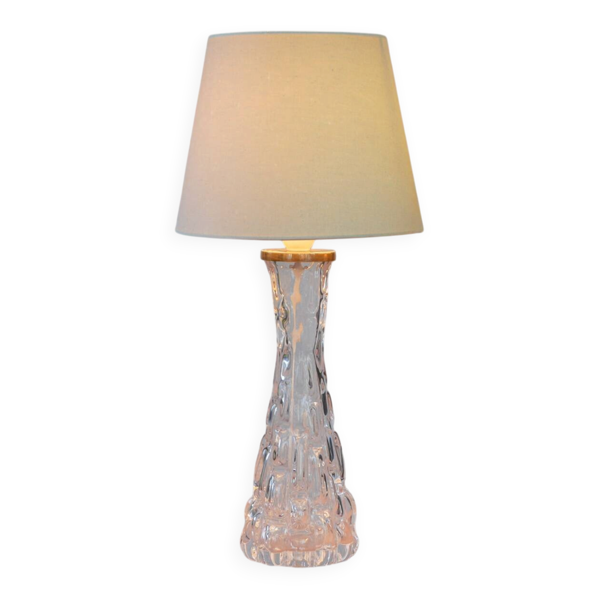 Carl Fagerlund Crystal Glass Table Lamps. Orrefors, Sweden