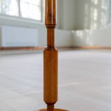 Organic Art Deco floor lamp in stained birch, Sweden, 1930s.