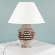 FRENCH WORK - Ceramic lamp in the style of Jean Besnard - France, circa 1950