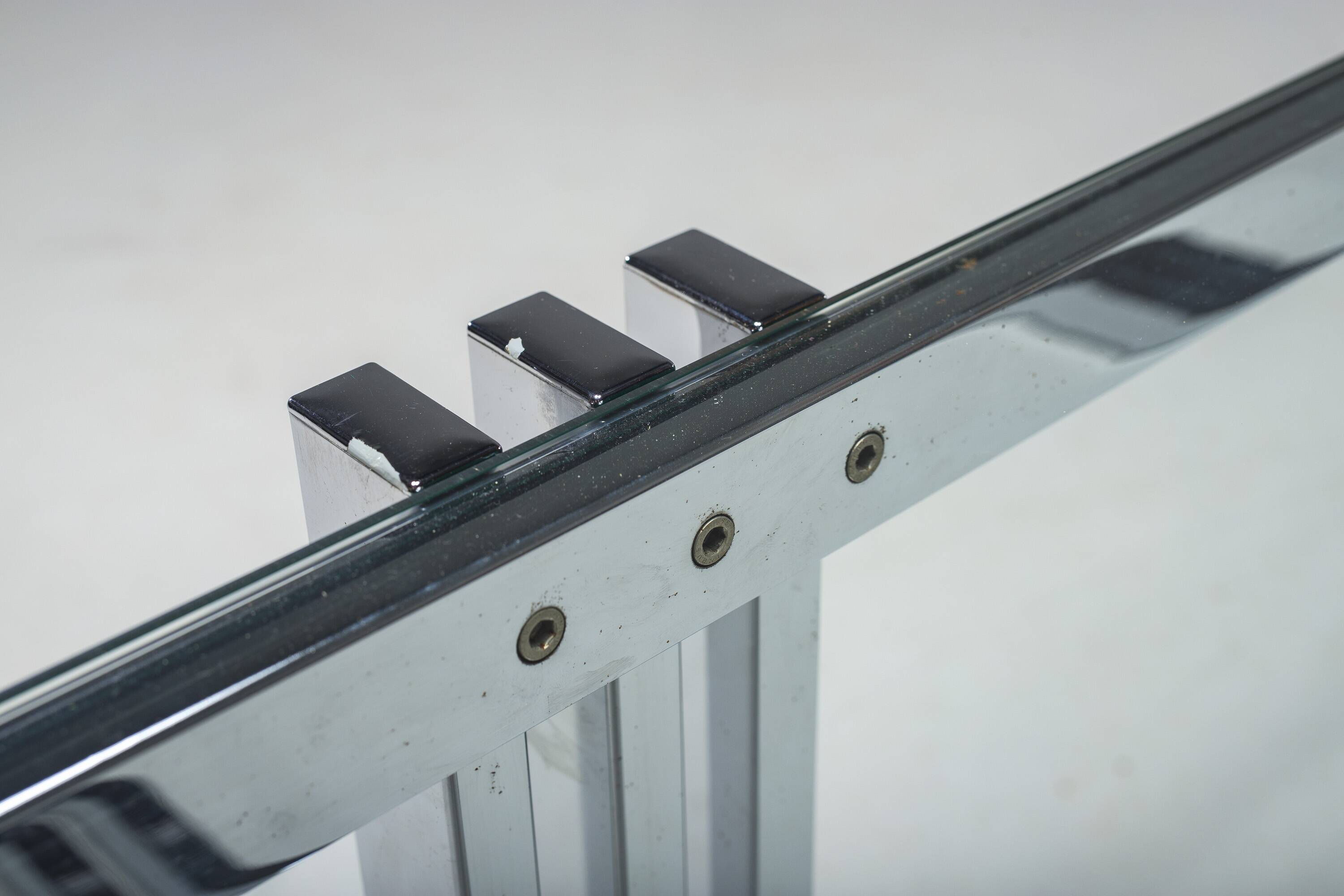 Vintage Coffee Table in Chrome and Glass, 1960s