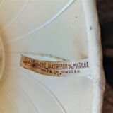 Hans Agne Jakobsson pendant lamp in chromed metal and silk lampshade, 60s