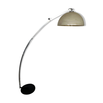 Design midcentury Harvey Guzzini style adjustable floor arc lamp, around 1970