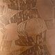 Copper side table with abstract relief from Opal Möbel, West-Germany 1960s
