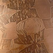 Copper side table with abstract relief from Opal Möbel, West-Germany 1960s