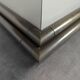 1980s coffee table made of brass tubes and laminate.