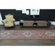 1970s Vintage Turkish Oushak Handmade Wool Cotton Purple Runner Rug 97x385