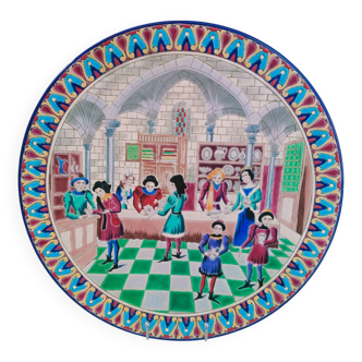 Longwy Platter "the Merchants' Hall"